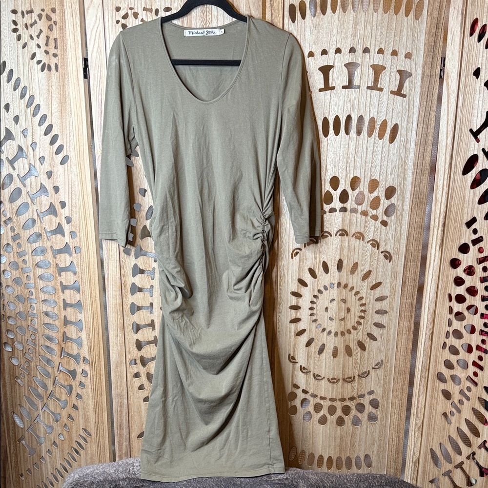 Michael Stars Olive Maxi Dress with Ruched Sides